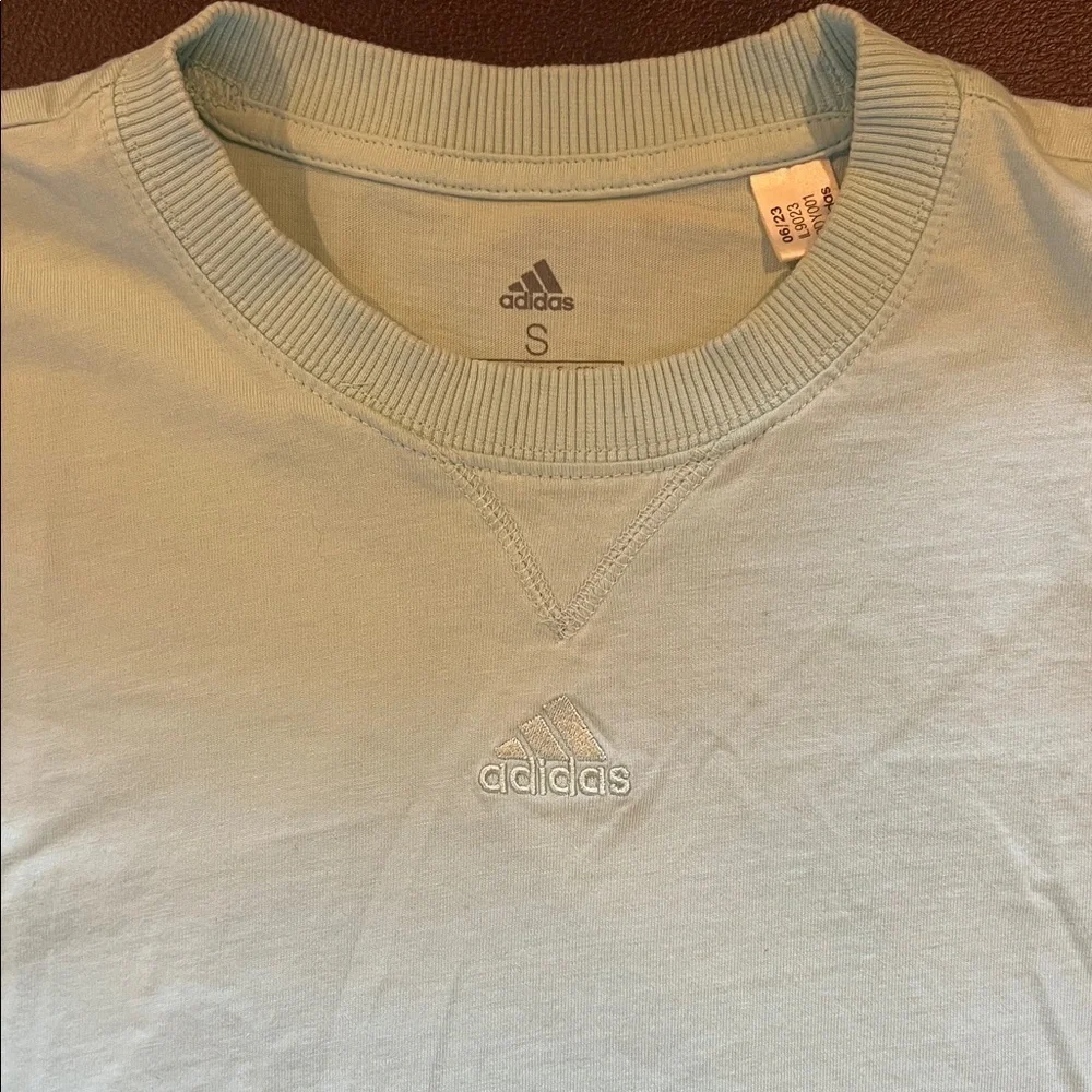 Adidas Men's Soft Blue Short Sleeve Tee